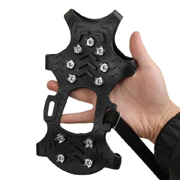 2lots Secure Foot Tractions Crampons Ice Grippers Shoe Spikes Winter Ice Claws for Hiking Walking Climbing Fishing