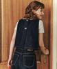 Zerostreet Denim Crop Bustier / Deep Indigo