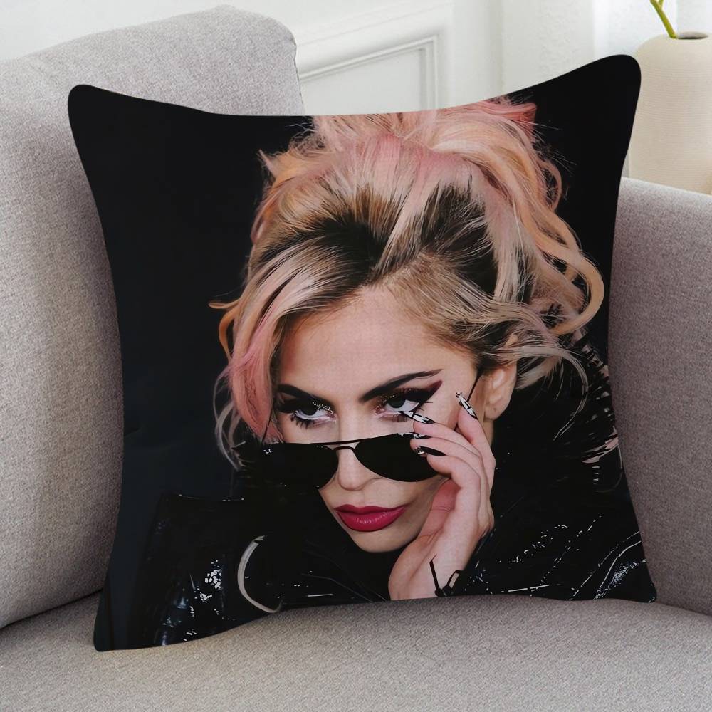 Singer Lady Gaga Cute Cartoon L Game Cushion Cover Pillowcase Upholstery Sofa Throw Pillow Home Decor Pillowcas