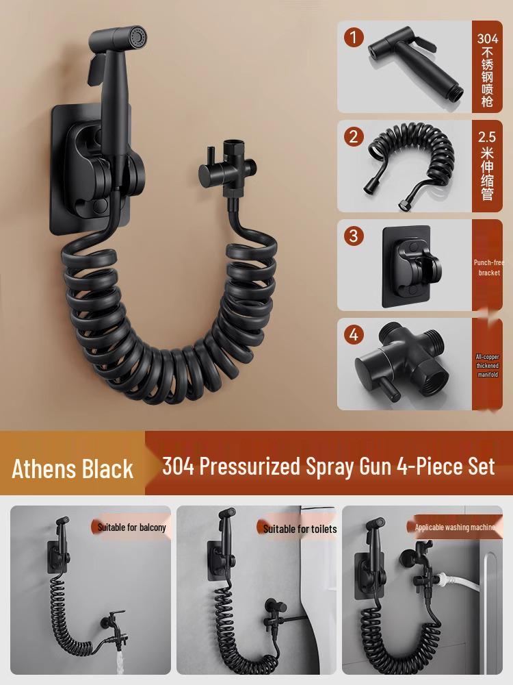 Handbrause aus Vollkupfer mit Doppelfunktion und Hochdruck für das Badezimmer