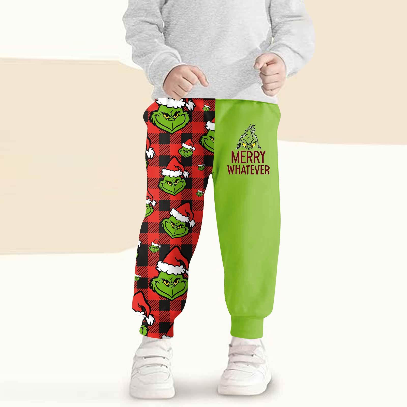 

Kids Fashion Christmas Print Loose-Fit Waistband Casual Sweatpants 150 винный