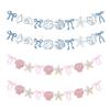 Paper Hanging Banner Pre Strung Banner Bow Starfish and Seashell Garland for Bachelorette Birthday Baby Shower Weekend Women Men