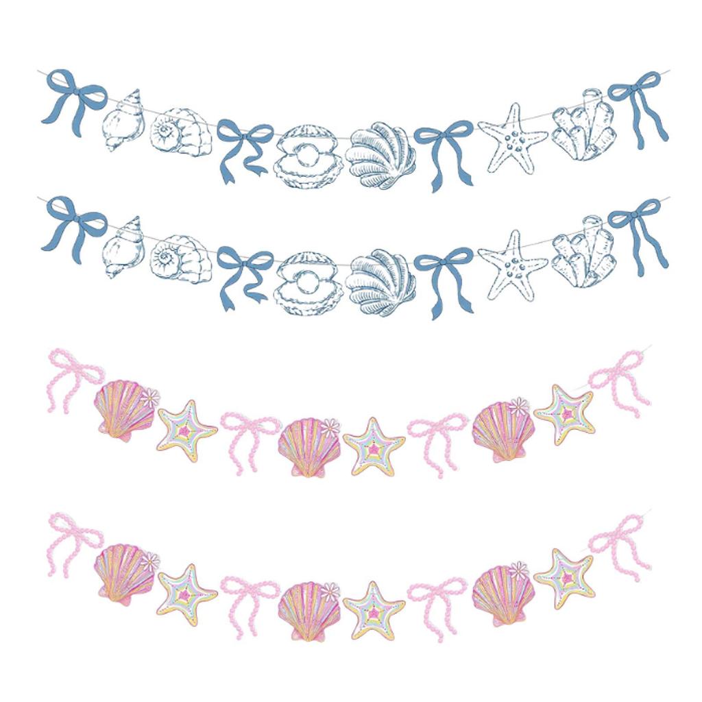 Paper Hanging Banner Party Supplies 4M for Beach Theme Weekend Baby Shower