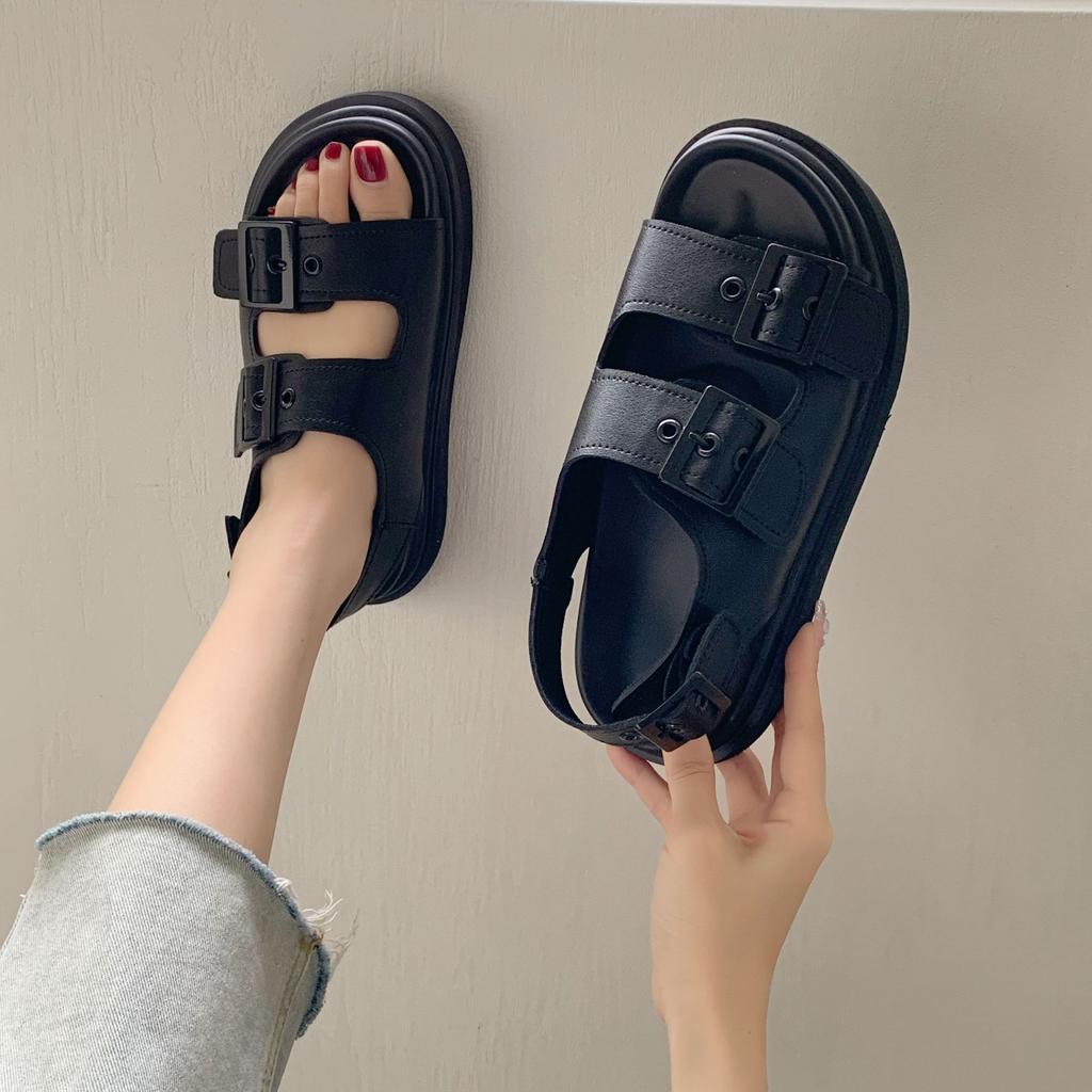 Platformové sandály dámské 2025 léto nové internetové celebrity platformové ležérní všestranné studentské ploché sportovní římské cool pantofle