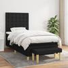 3137455 vidaXL Divan Bed with Mattress Black 100x200 Cm Fabric