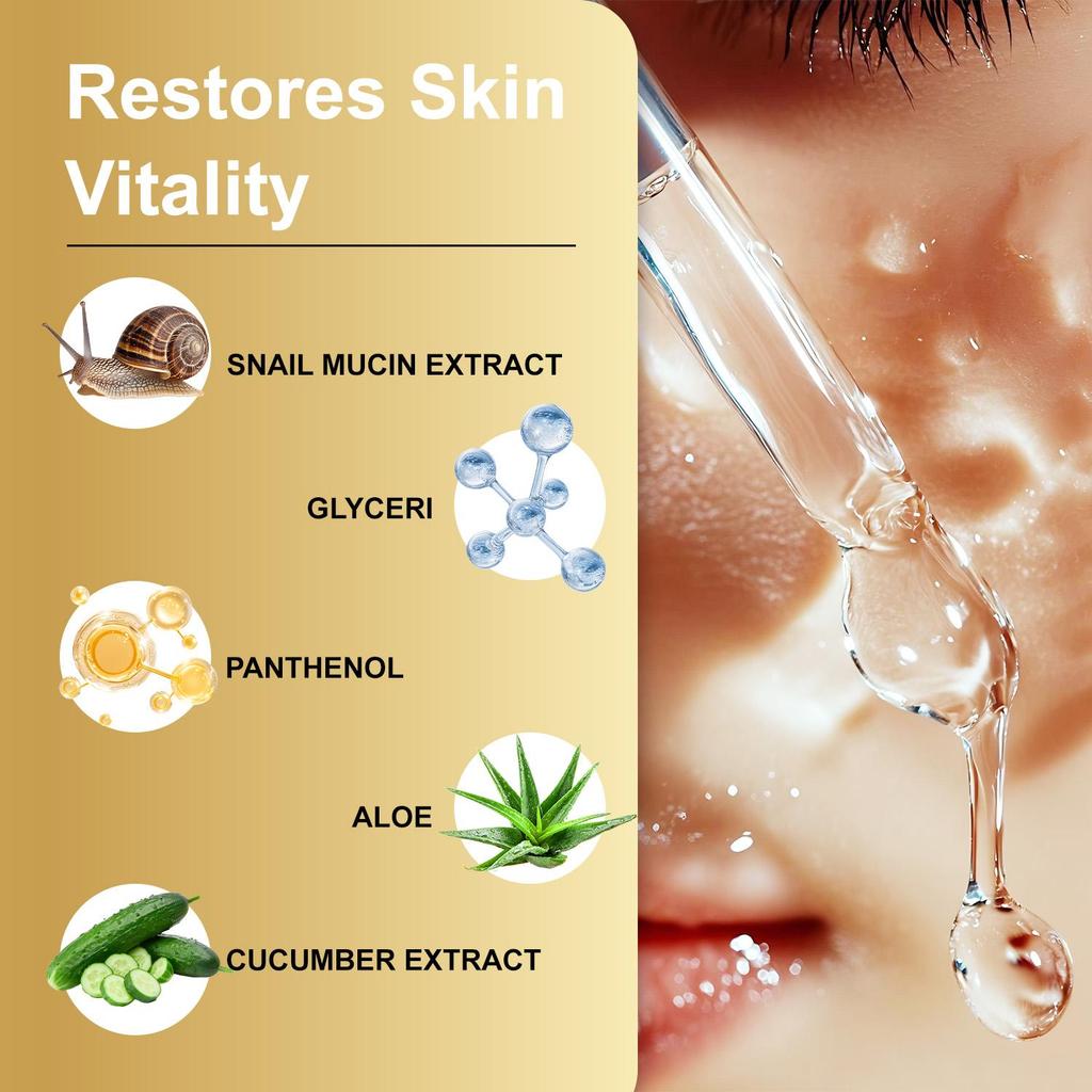 99% Snail Mucin Face Serum-Moisturizing And Soothing The Skin-Suitable For All Skin Types, 100ml