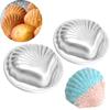 2 Stück neue Aluminiumlegierung Muschelform Badebombenform Kuchen Gelee DIY Metallformen