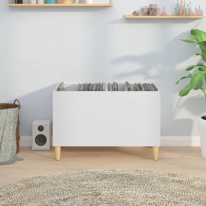 VidaXL Record Cabinet White 74.5x38x48 Cm Engineered Wood 831957