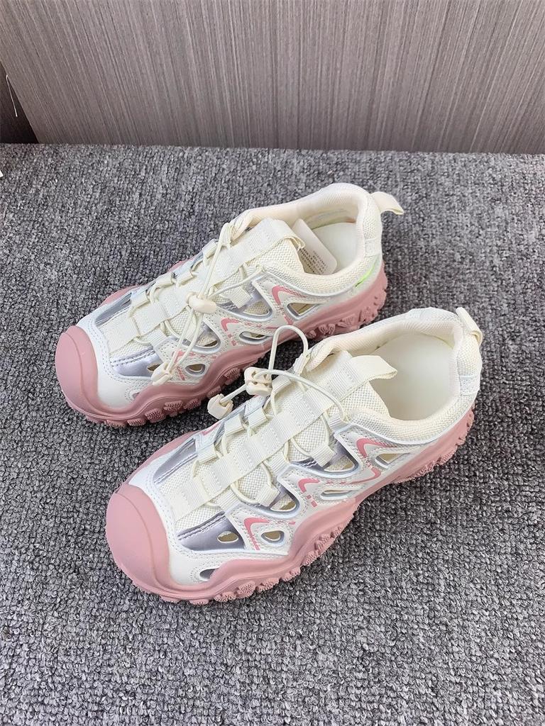 Thick-soled Hollow Dad Shoes Women's 2025 Summer New Non-slip Mountaineering Hole Shoes Sandals Outdoor Sports and Leisure Shoes