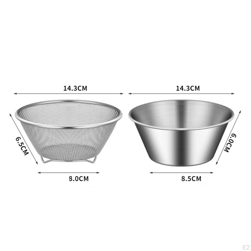 Stainless Steel Colander with Mixing Bowl Set Kitchen Strainer Fruit Washing