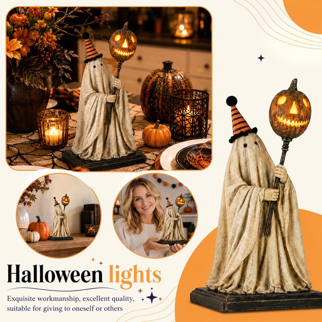 Resin Decorative Night Light Lamp Ornament for Halloween Home Decor