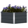 Plant Pot Anthracite 129 X 129 X 45 Cm Steel