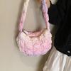 Rainbow Pleated Cloud Bag New Women's Korean Style All-matching Bubble Fashionable Simple One-shoulder Puff