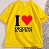 Funny Start Digging Weirdcore Cursed TShirt for Men Cotton Printed Graphic Tees Streetwear Clothing Y2k Streetwear T Shirt