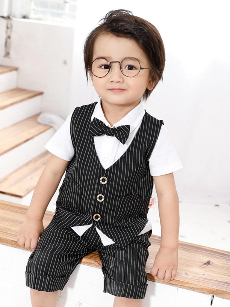 European & American Kids' Summer Two-Piece Vest Set – Boys' Short-Sleeved Outfit