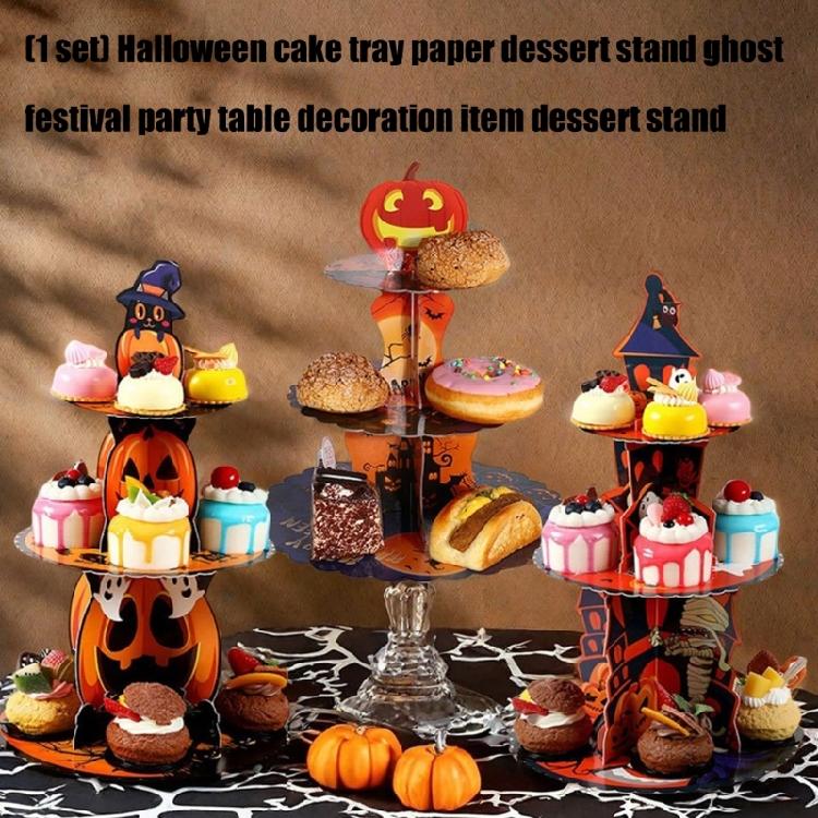 Stackable Paper Snack Tower With Eerie Graphics Ideal For Halloween Classroom Parties And Home Decors