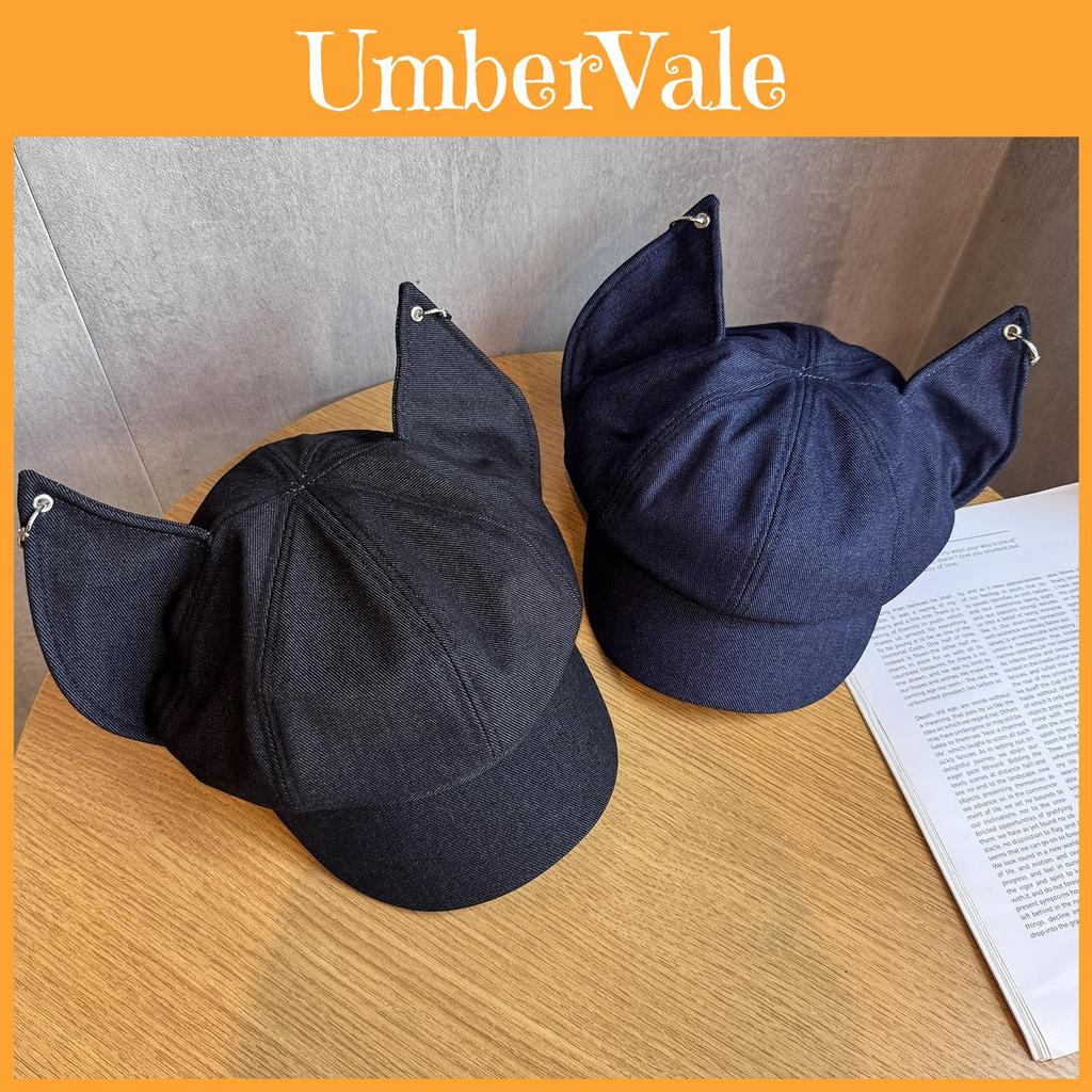 Autumn Cat Ear Octagonal Hat With Breathable Cotton For Fashionable Women