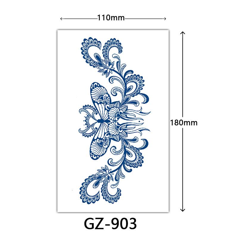 Juice Tattoo Stickers, Herbal Tattoo Stickers, Semi-Permanent English Letter Tattoo Stickers Tattoo