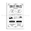 Toilet Rules Metal Plaque Poster Wall Mural Plaques Designing Club Wall Decor Tin Sign Poster