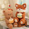 Girl Marriage Proposal Gift Cute Birthday Hug Cake Bear Plush Toy Doll Cute Child Birthday Gift