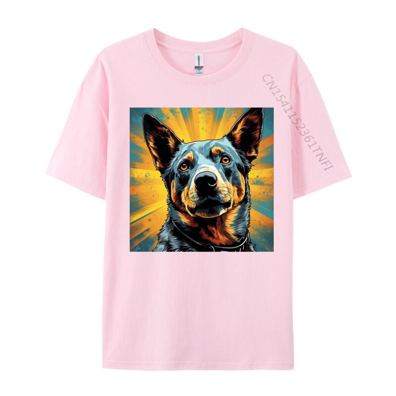 Vibrant Australian Cattle Dog Tshirt Cotton Tops Shirts For Men Geek T Shirt Europe Prevalent TShirt Drop Shipping