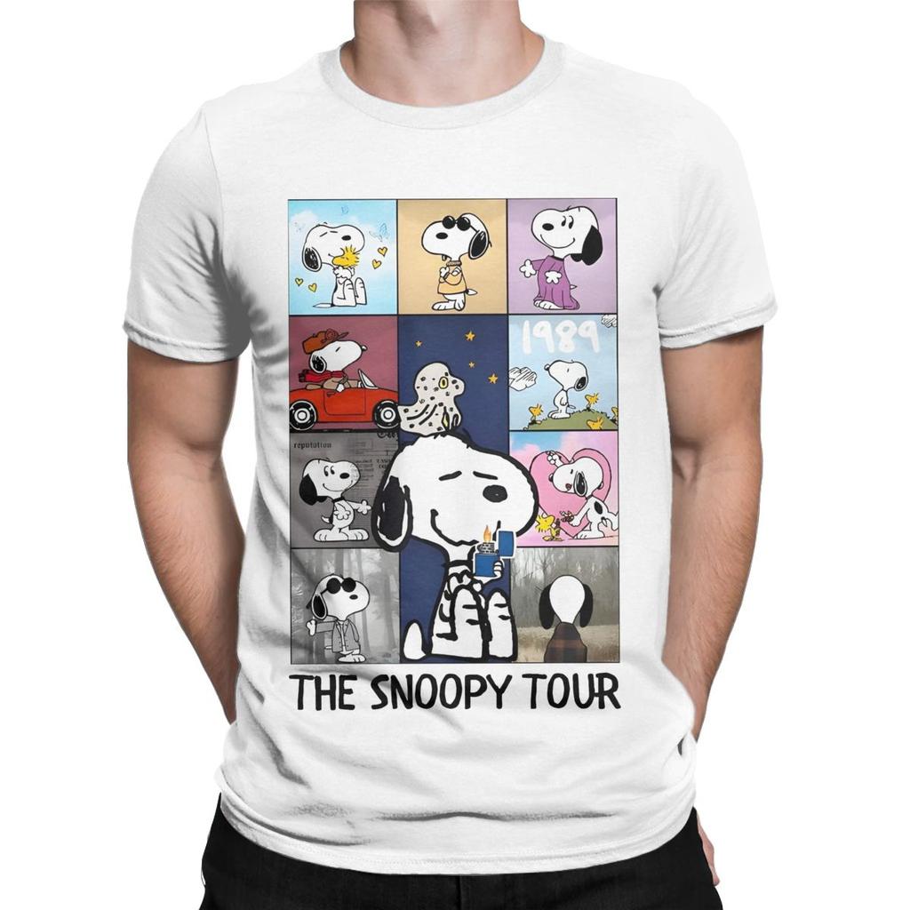 Snoopy und Woodstock T-Shirts Accessoires für Männer Frauen Baumwolle Lässig Peanuts Cartoon T-Shirt Kurzarm Oberteile Bedruckt