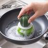 Practical Housewarming Gifts Cactus Dish Brush with Base Flexible Non Scratch Nano Scrubber Effective Material Oil Stain Remove Scrub for