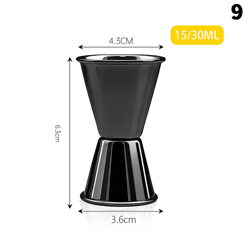 1 Pezzo 15/30ml o 30/60ml Bicchiere Dosatore Cocktail in Acciaio Inossidabile Doppia Testa Bicchiere Dosatore Alcolico Bicchiere Misurino Bar Once Articoli per la Cucina