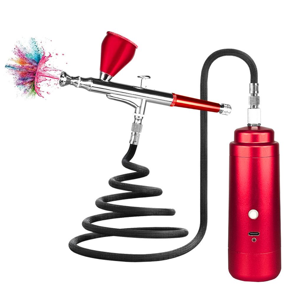 Multifunctional Airbrush Set with Acrylic Paint Spray Gun and Industrial Grade Air Pump for Model Coloring