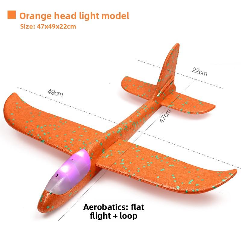 Foam Aircraft Luminous Toy Hand Throw Aircraft Model Children Glider Activity Ground Marketing