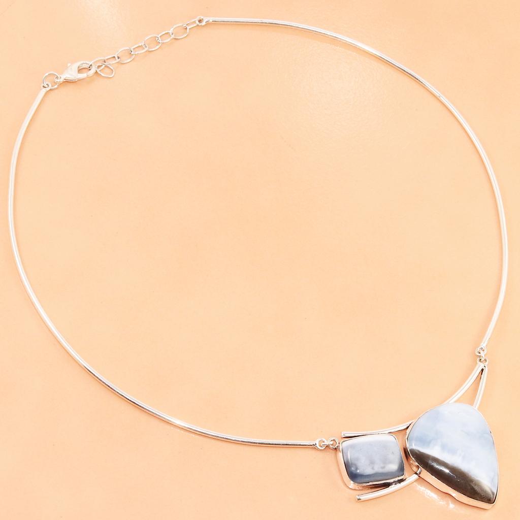 Necklace Owe Opal Gemstone Gift For Mother' Silver Jewelry 16''