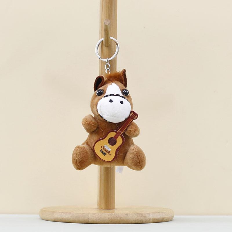 Horse Plush Toy Keychain With Guitar For Kids Collectors Kids Accessories