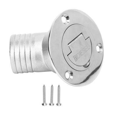 Boat Deck Filler 45 Degrees  316 Stainless Steel 38mm Flip Fill Cover with Keyless Cap for Marine Yacht DIESEL
