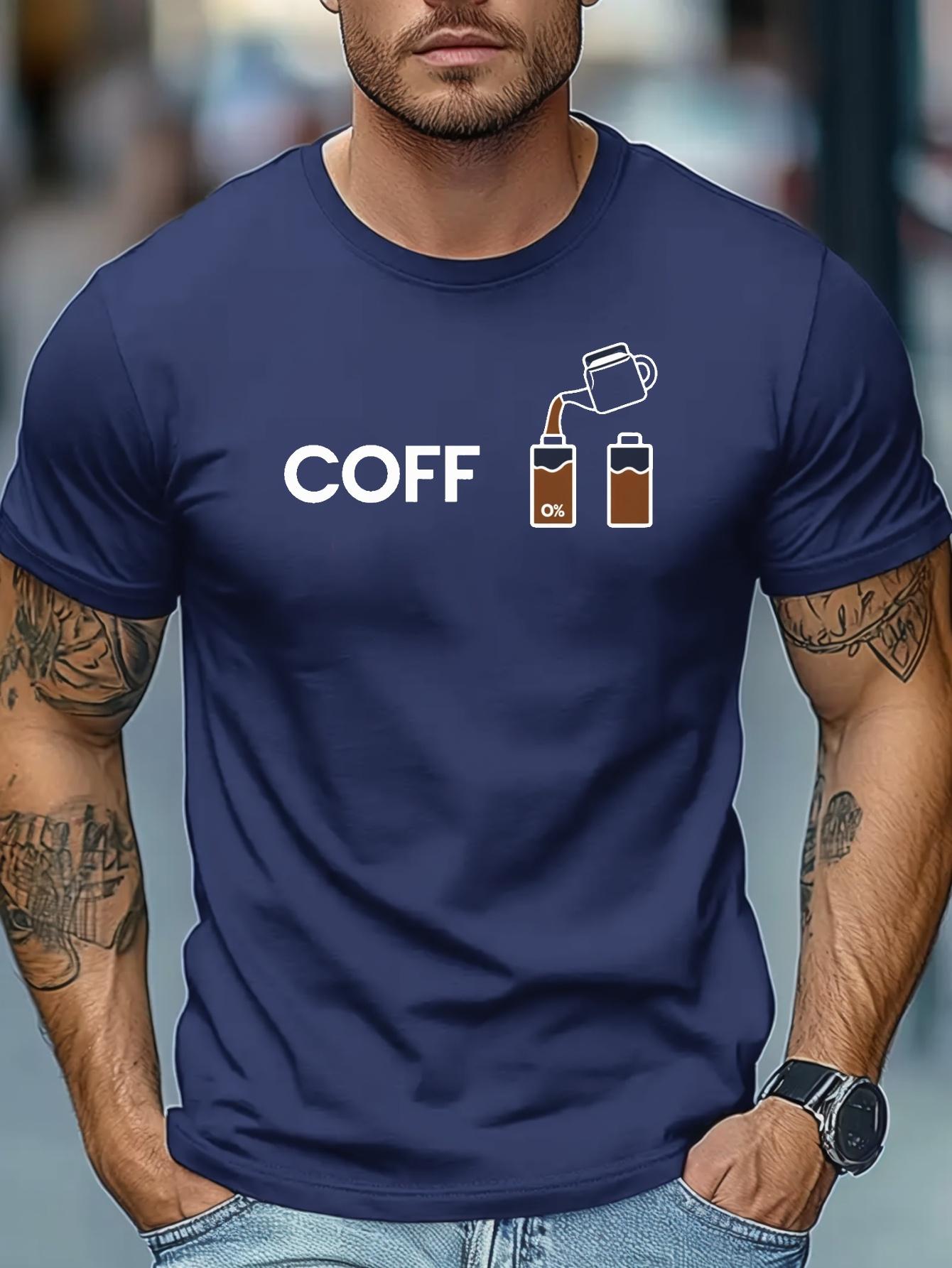 Cotton Blend T-shirt -  COFF  Graphic Print S