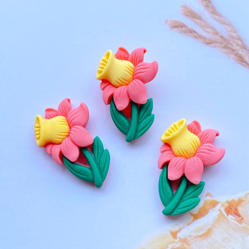 10Pcs Kawaii Cute Mixed Mini Flowers Flat Back Resin Cabochons Scrapbooking DIY Jewelry Craft Decoration Accessorie H89
