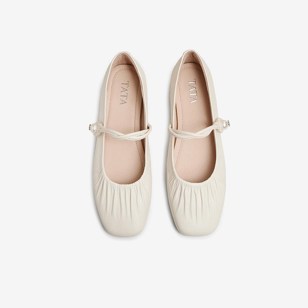 TATA/He She 2026 Spring Women's Fashion Versatile Mary Jane Shoes