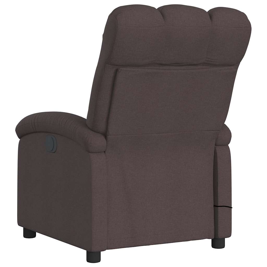 Electric Massage Chair Dark Brown Fabric