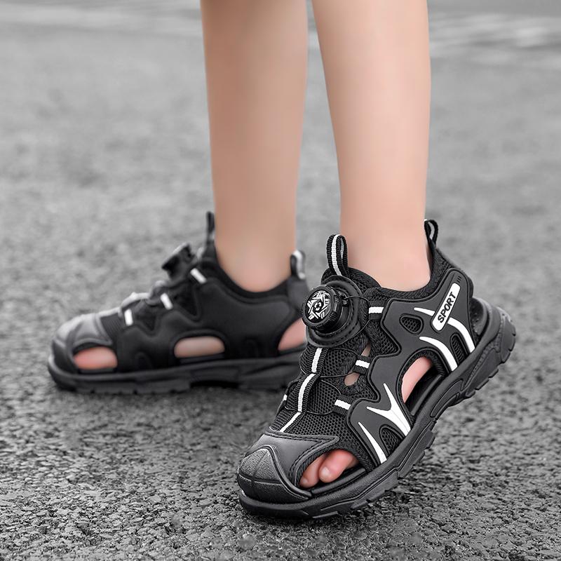 29-39 Sandali Estivi Antiscivolo Resistenti all'Usura Traspiranti alla Moda con Punta Chiusa Scarpe da Spiaggia per Bambini