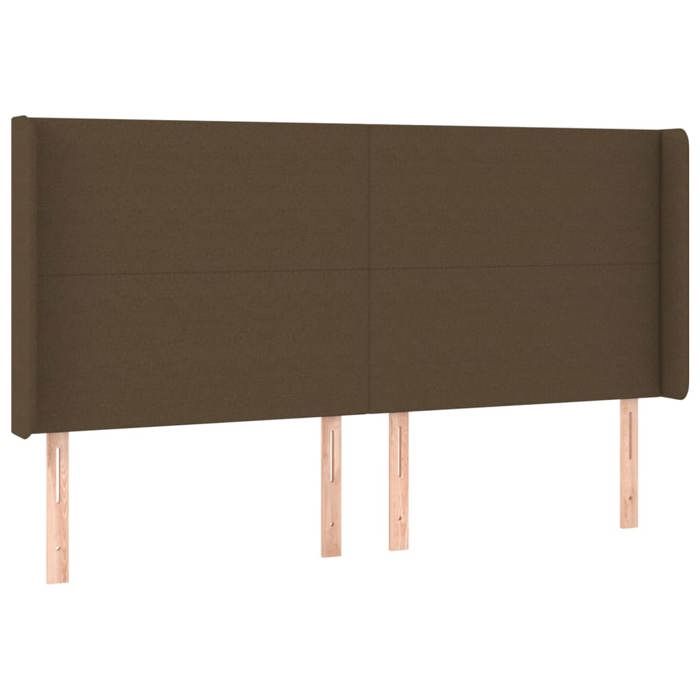 VidaXL LED Headboard Bedroom Furniture Double Bed Accessory Head of Bed Frame Interior Dark Brown 3123785