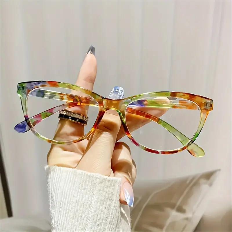 New Cat Eye Reading Glasses Summer Decoration Anti-blue Light Glasses Fashion Package Flower Glasses