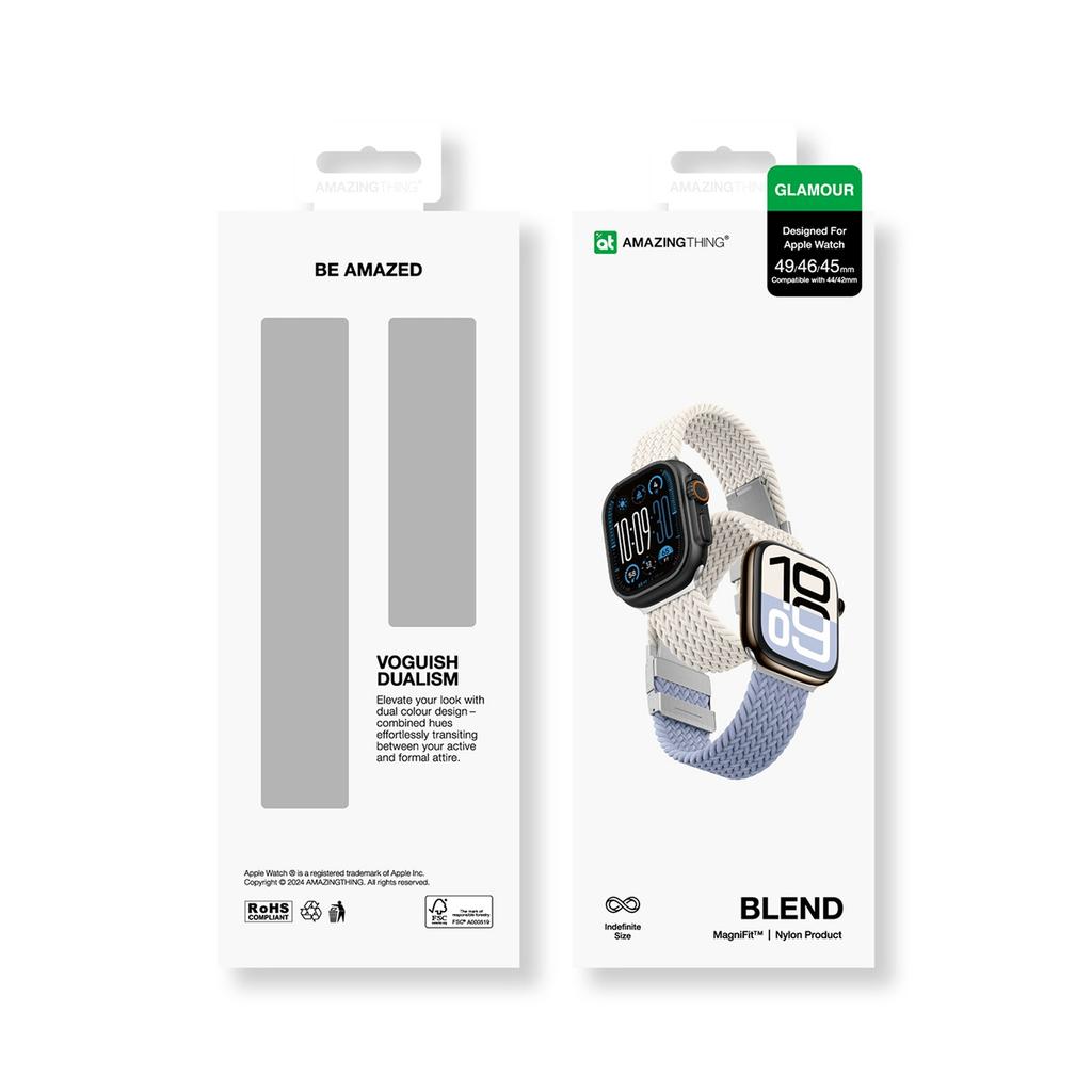 Apple Watch 45/46/49mm Blend Band 2-Pack - Space Blue/Stellar