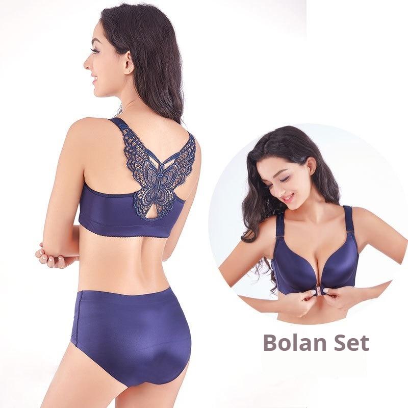 Front Buckle Plus Size Bra Fat MM Large Cup Seamless Gathered Adjustable Butterfly Beauty Backlit Sexy Underwear