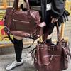 Motorcycle Style Pu Tote Bag With Rivets For Daily Use