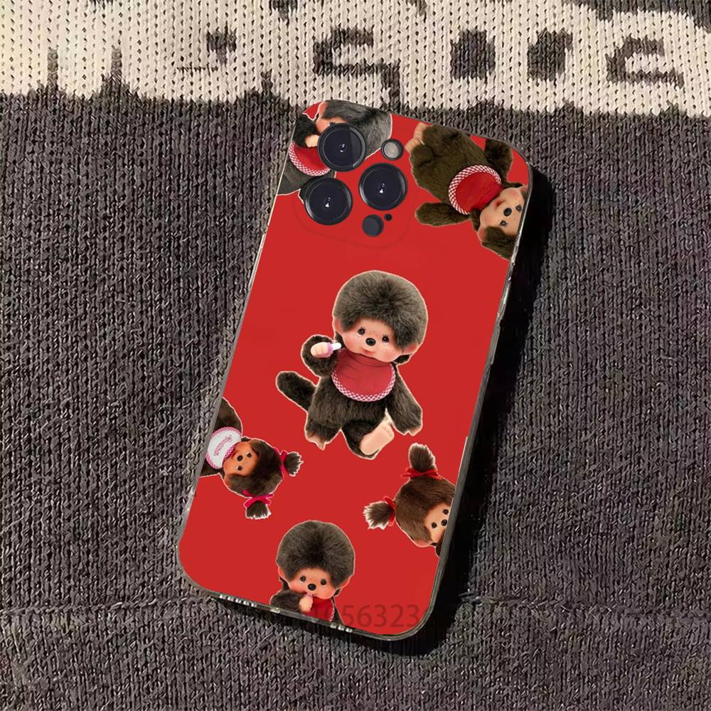 Cute Monchhichis Phone Case For iPhone17 16 15 14 13 12 11 Pro Xs Max Mini Plus Antislip Shockproof Hard