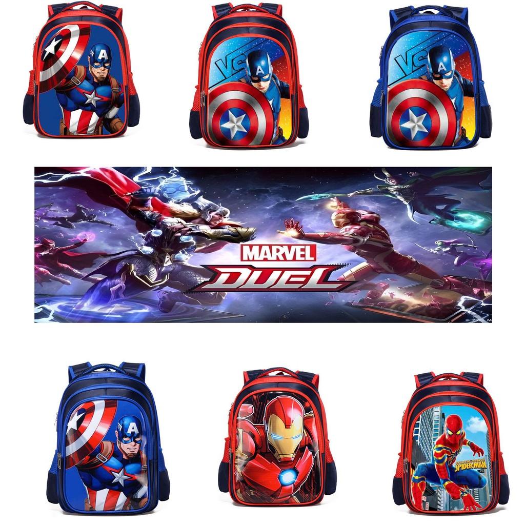 Marvel Avengers Kids Backpack Set With Iron Man Captain America Spider-man Perfect For Any Adventure!