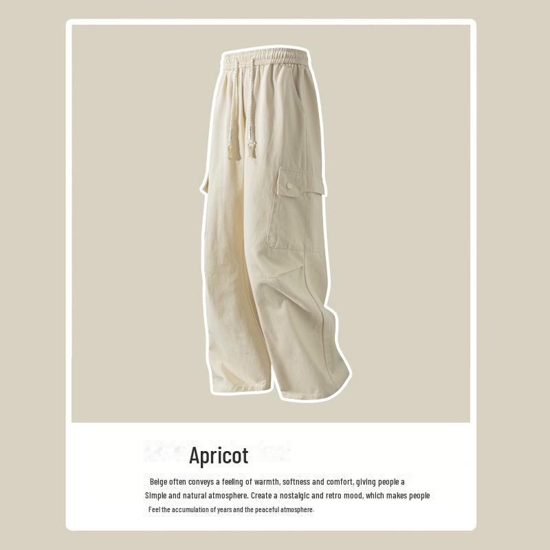 

390G Khaki Velvet-Lined Straight Paratrooper Work Pants for Autumn/Winter XXL абрикосовый