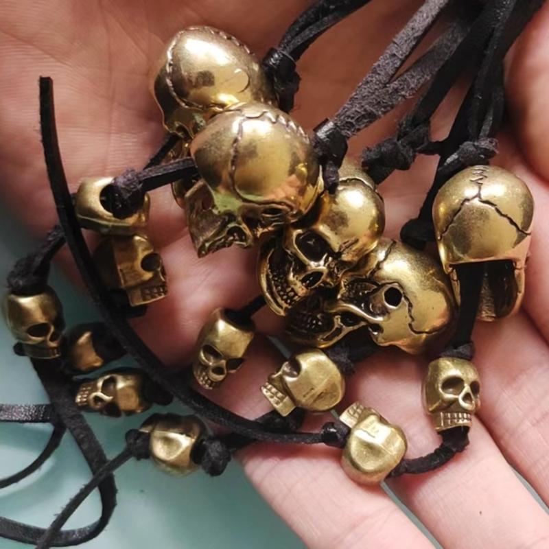 Teschio Fortunato Campanelli da Moto Ciondolo da Appendere per Decorazione Specchietto Retrovisore e Sicurezza Offroad Scaccia Gremlin Porta Fortuna