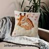 Cute Giraffe Pillow Cover 2D Faux Embroidery Print Cloud Heart Animal Cushion Case For Sofa Bed Couch Cozy Home Decor
