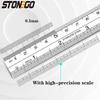 Stainless Steel Ruler Set 6 8 12 16 20 Inch Metal Rulers High Precision Double-Sided Graduation Scale Office Drawing Tools