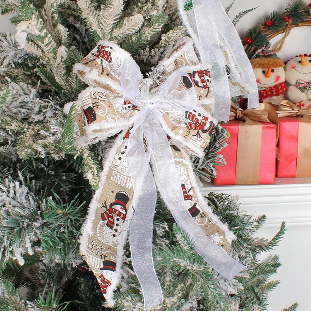 Large Christmas Bow Christmas Tree Topper Bows Christmas Decoration Supplies for Front Door Indoor Outdoor Wall Decoration